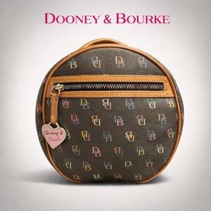 DOONEY & BOURKE Vintage Multicolor DB Round Mini Backpack Rainbow Zipper | EUC